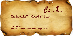 Csipkó Rozália névjegykártya