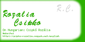 rozalia csipko business card
