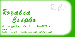 rozalia csipko business card